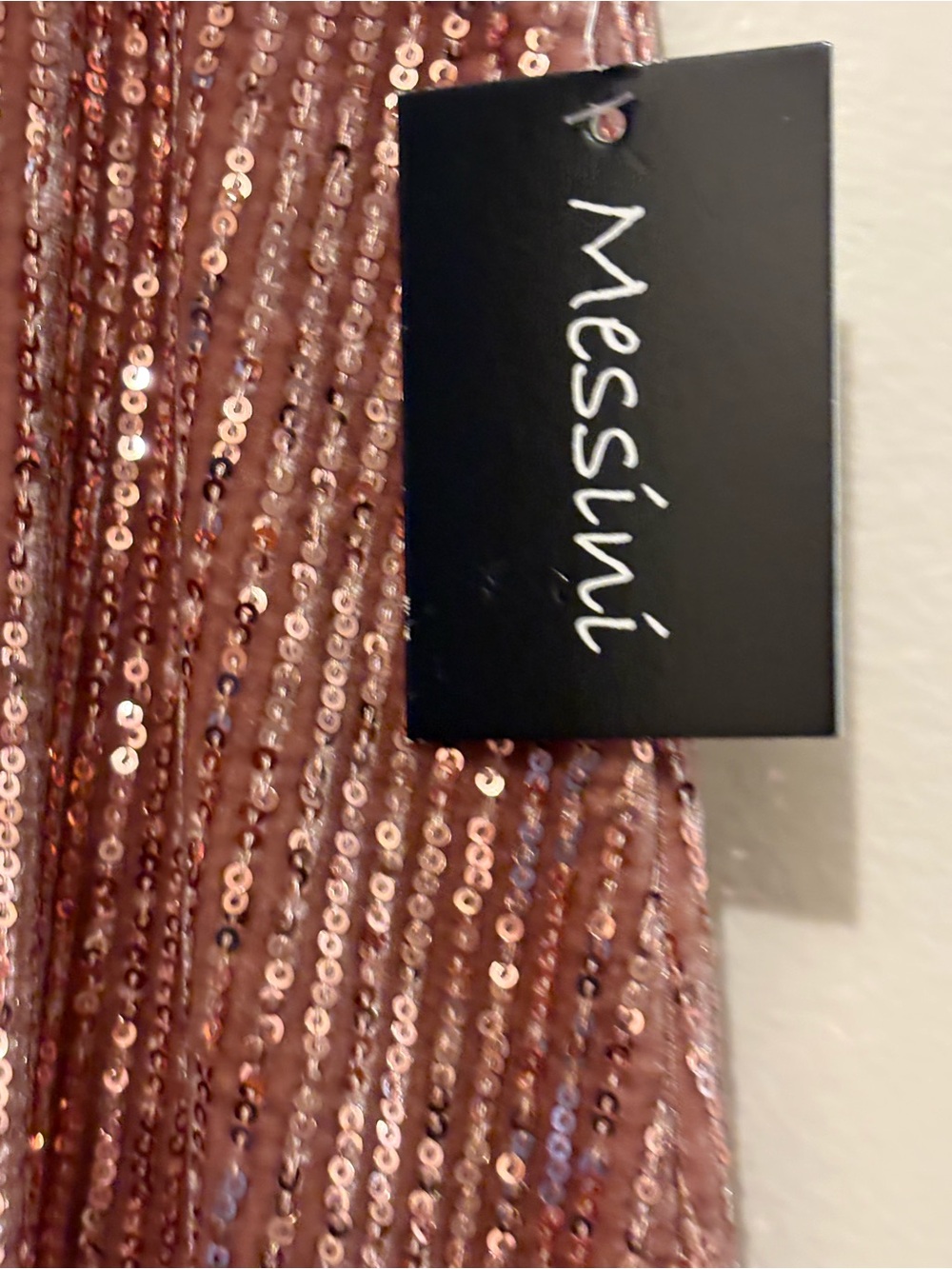 Masscob Rose Gold Sequin A-Line Skirt - Picture 2 of 8